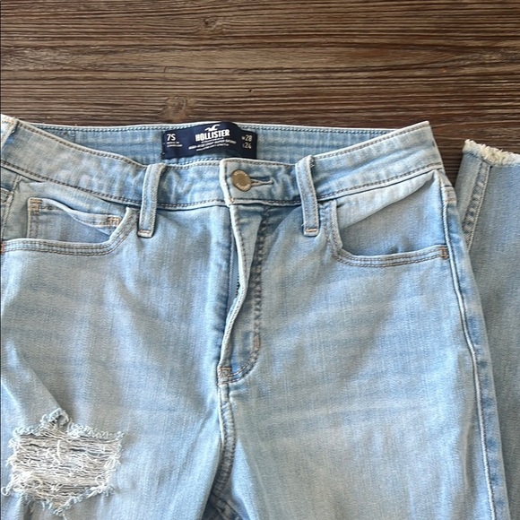 Hollister Light Blue Distressed Women's Jeans 28w - Picture 4 of 11